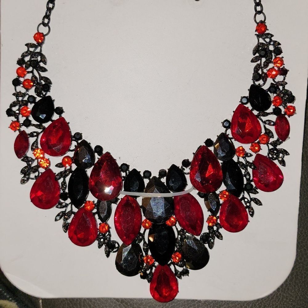 Black and red necklace